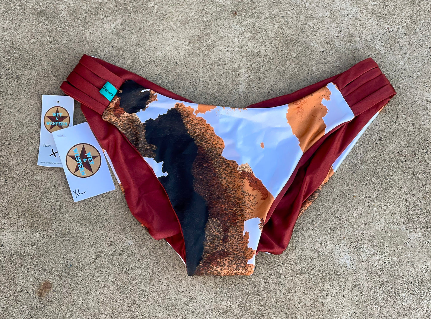 Cow Print Swimsuit Bottoms