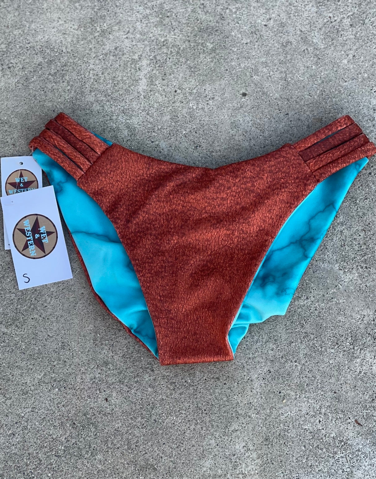 Turquoise Leather Bottoms