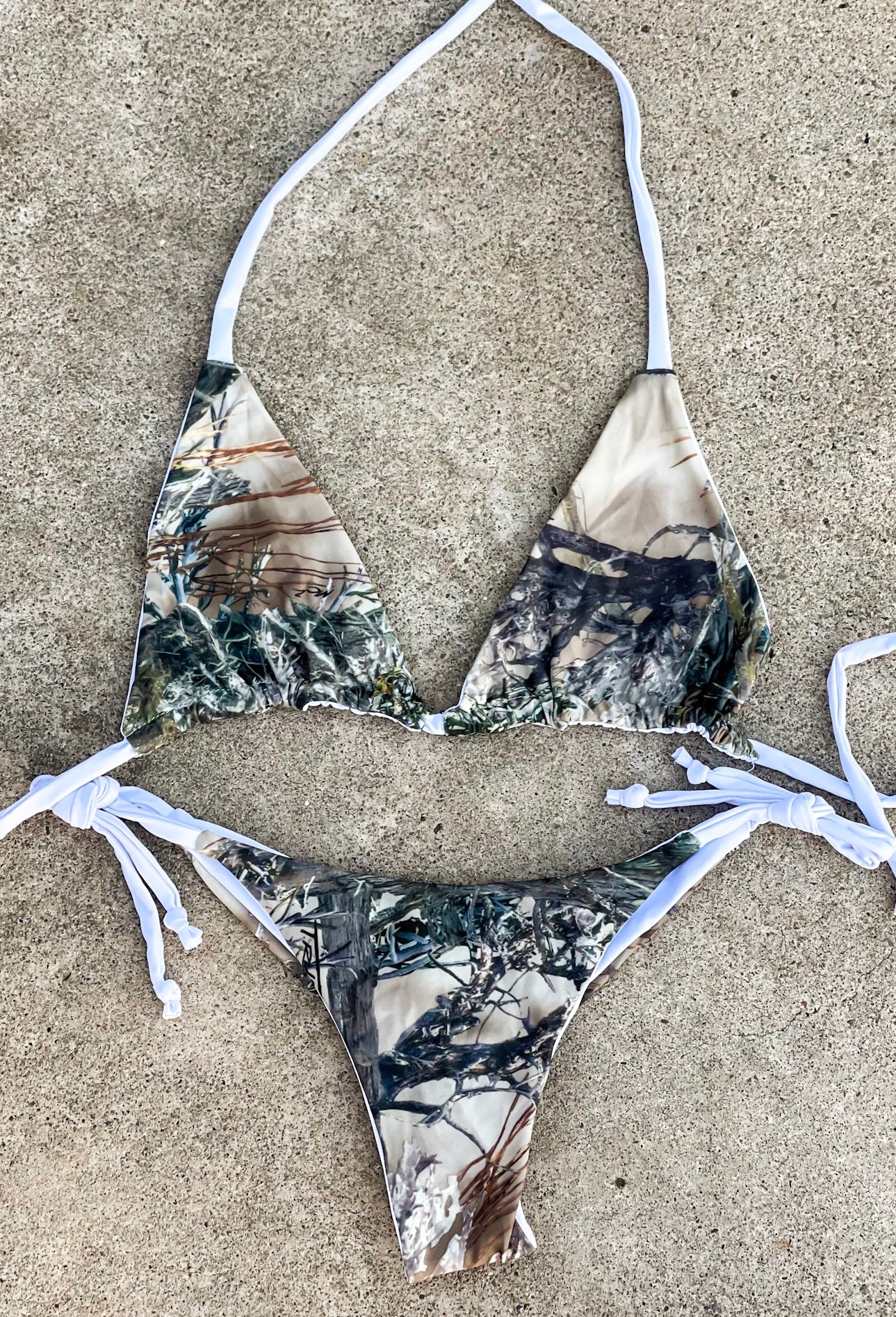 Camo and White Swimsuit