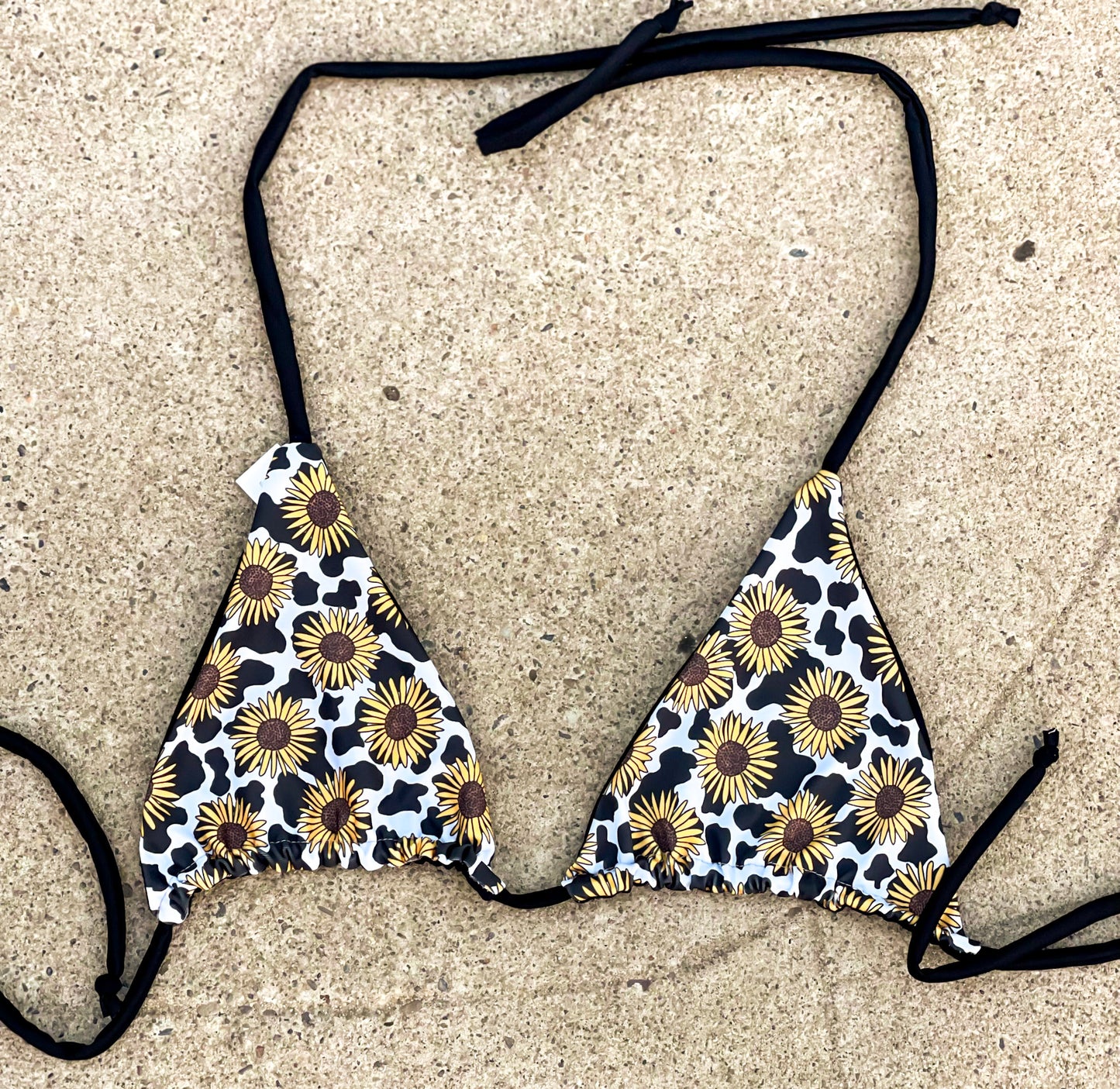 Sunflower Cowprint Triangle Top
