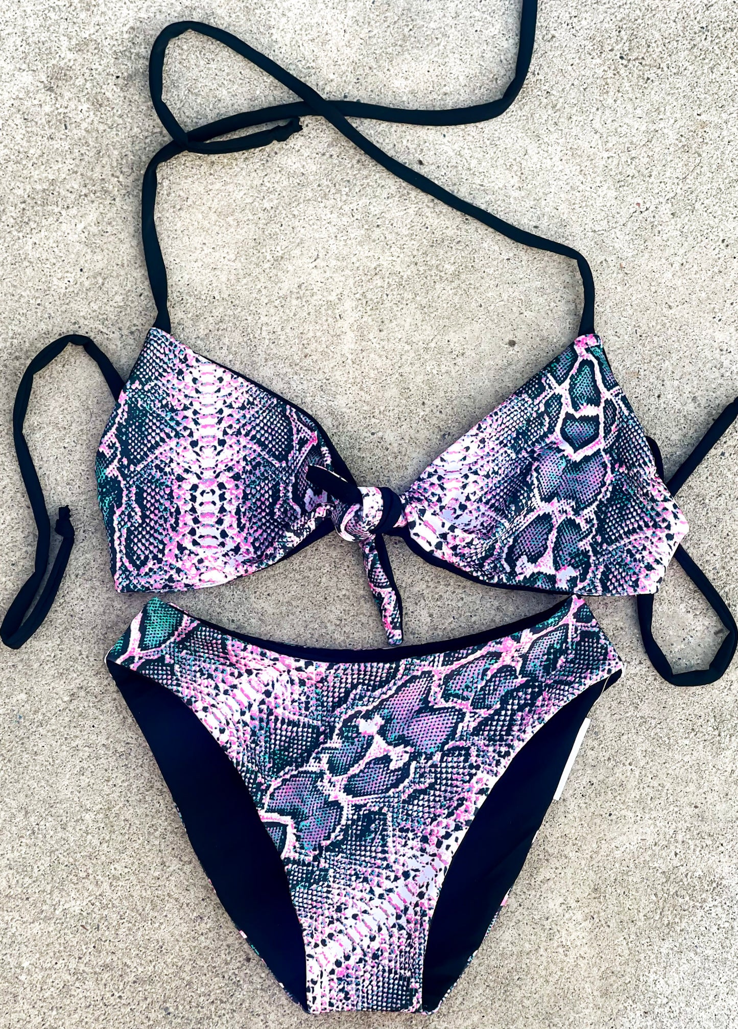 Metallic Snakeskin Swimsuit