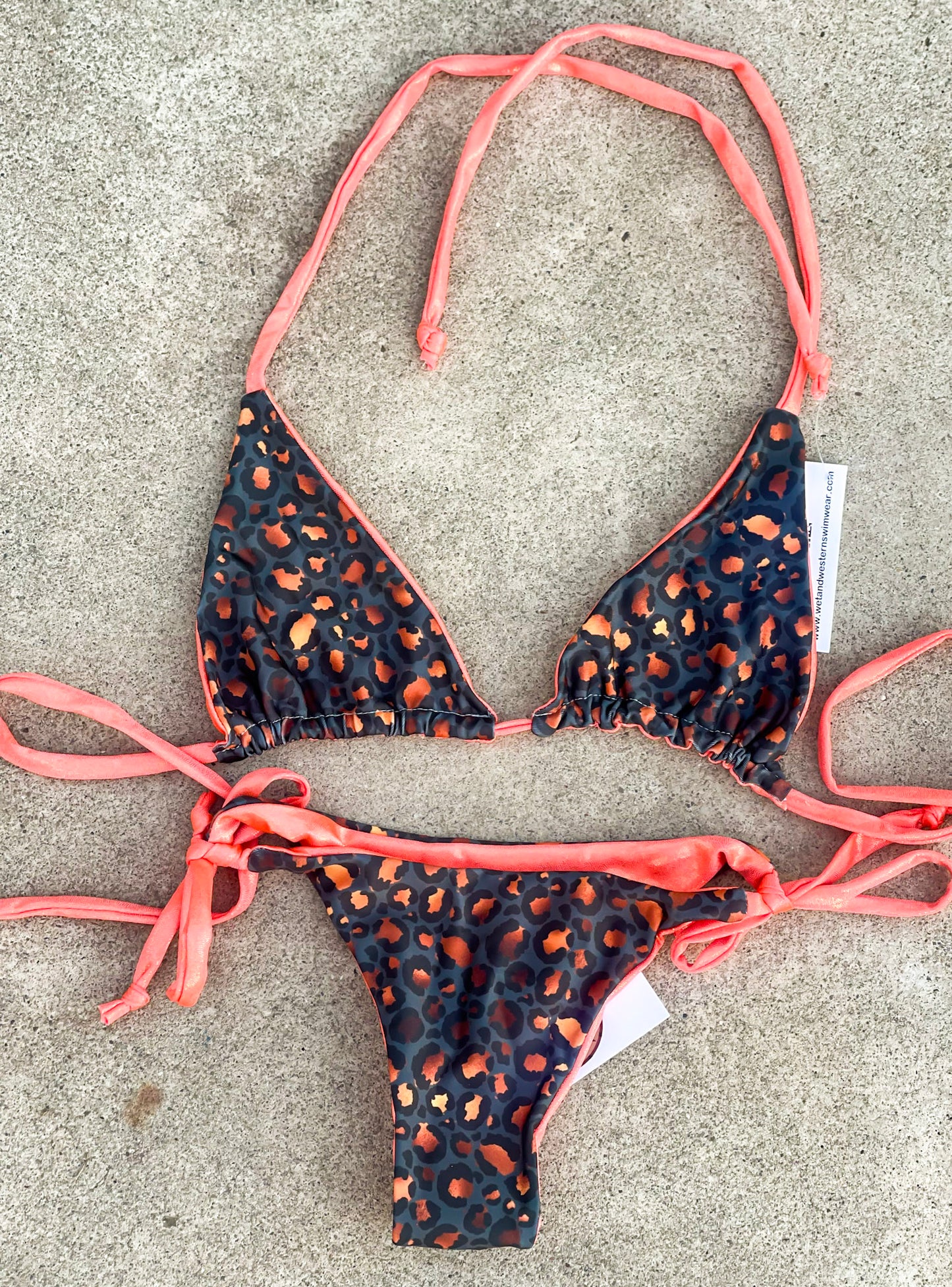 Charcoal Metallic Leopard Swimsuit