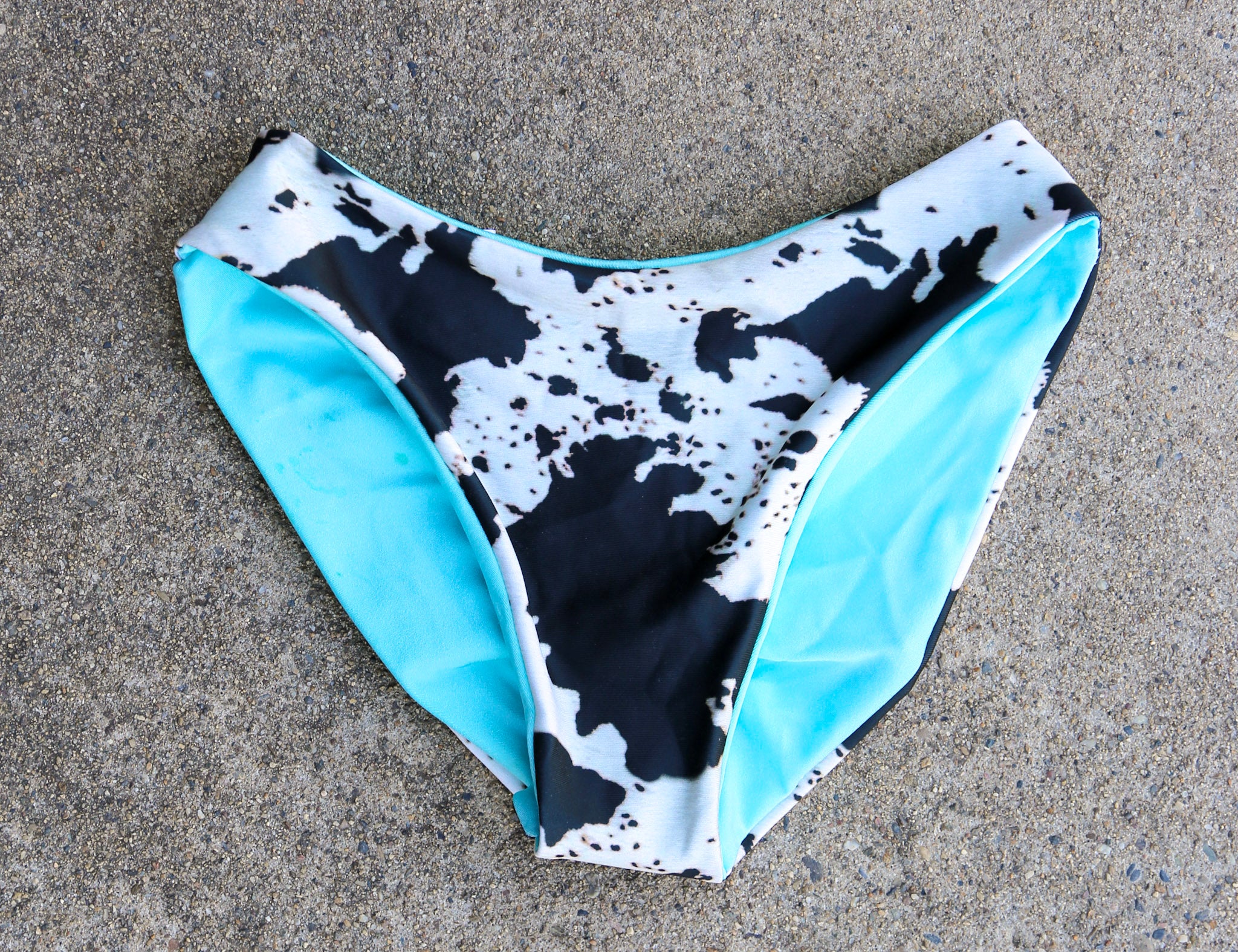 Cow Print and Turquoise Swimsuit – Wet & Western