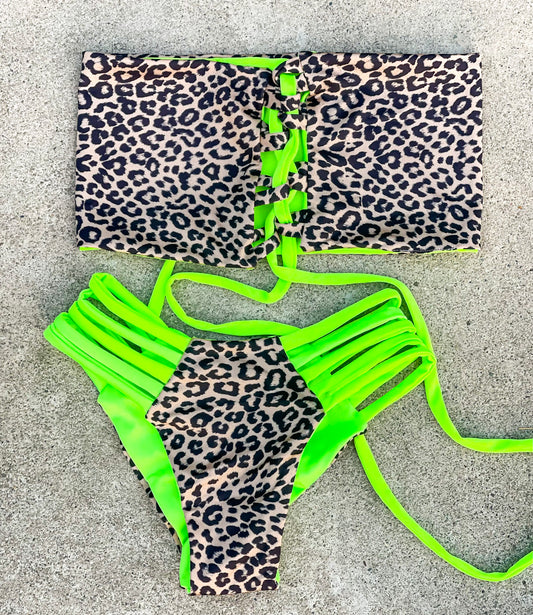 Strapless Cheetah Swimsuit