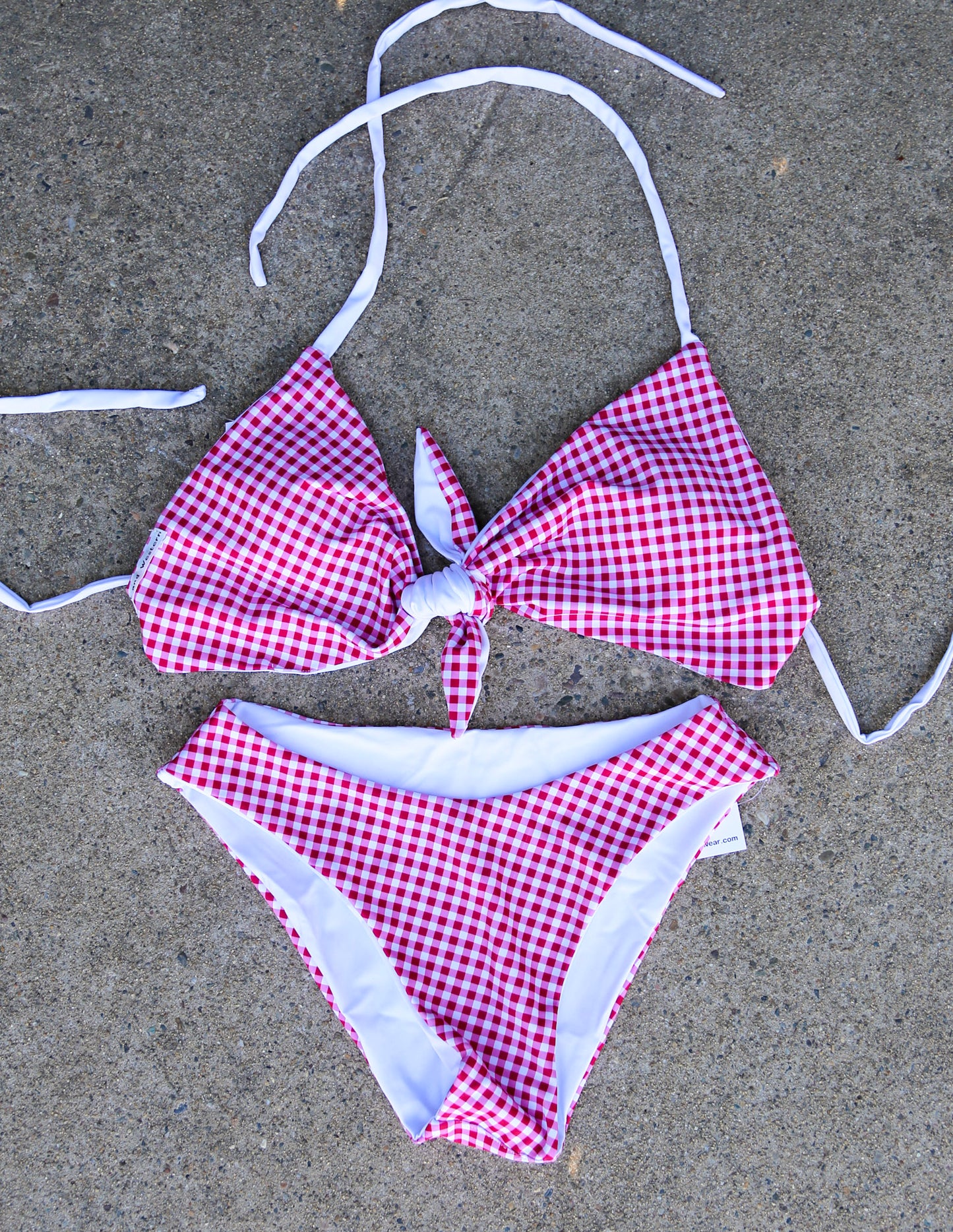Pink Gingham Swimsuit