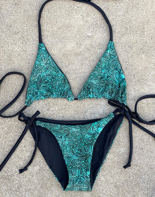 “Tooled Turquoise” Reversible Swimsuit