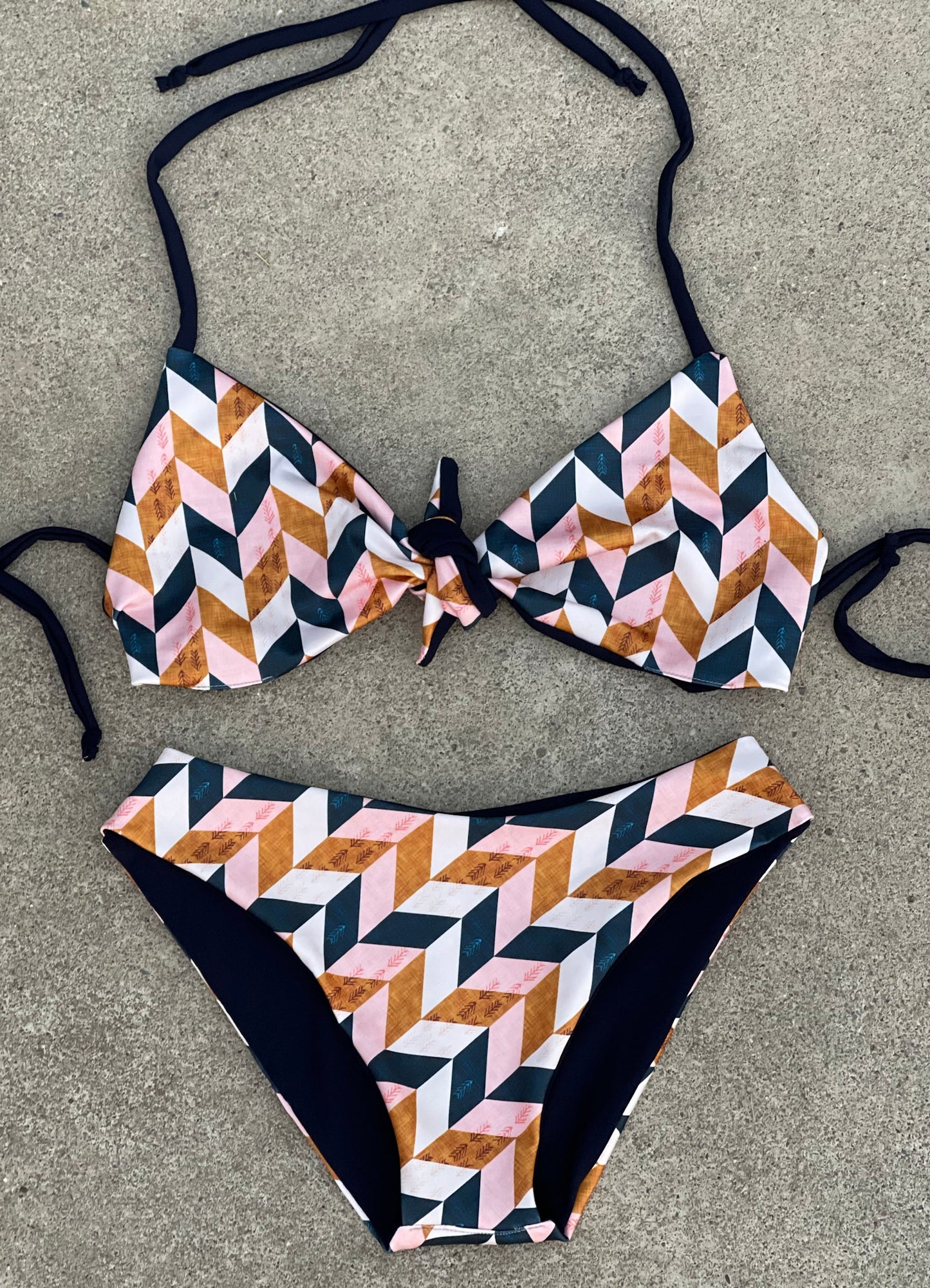 Geometric Pastel Swimsuit
