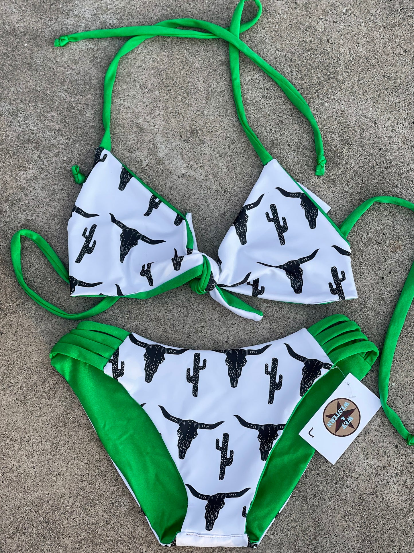 Green Cowskull Swimsuit