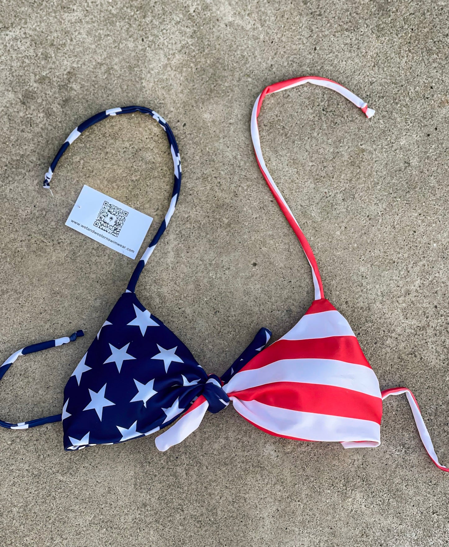 American Flag Swimsuit Top