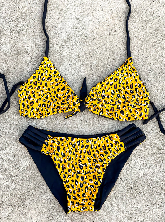 Yellow Leopard Swimsuit