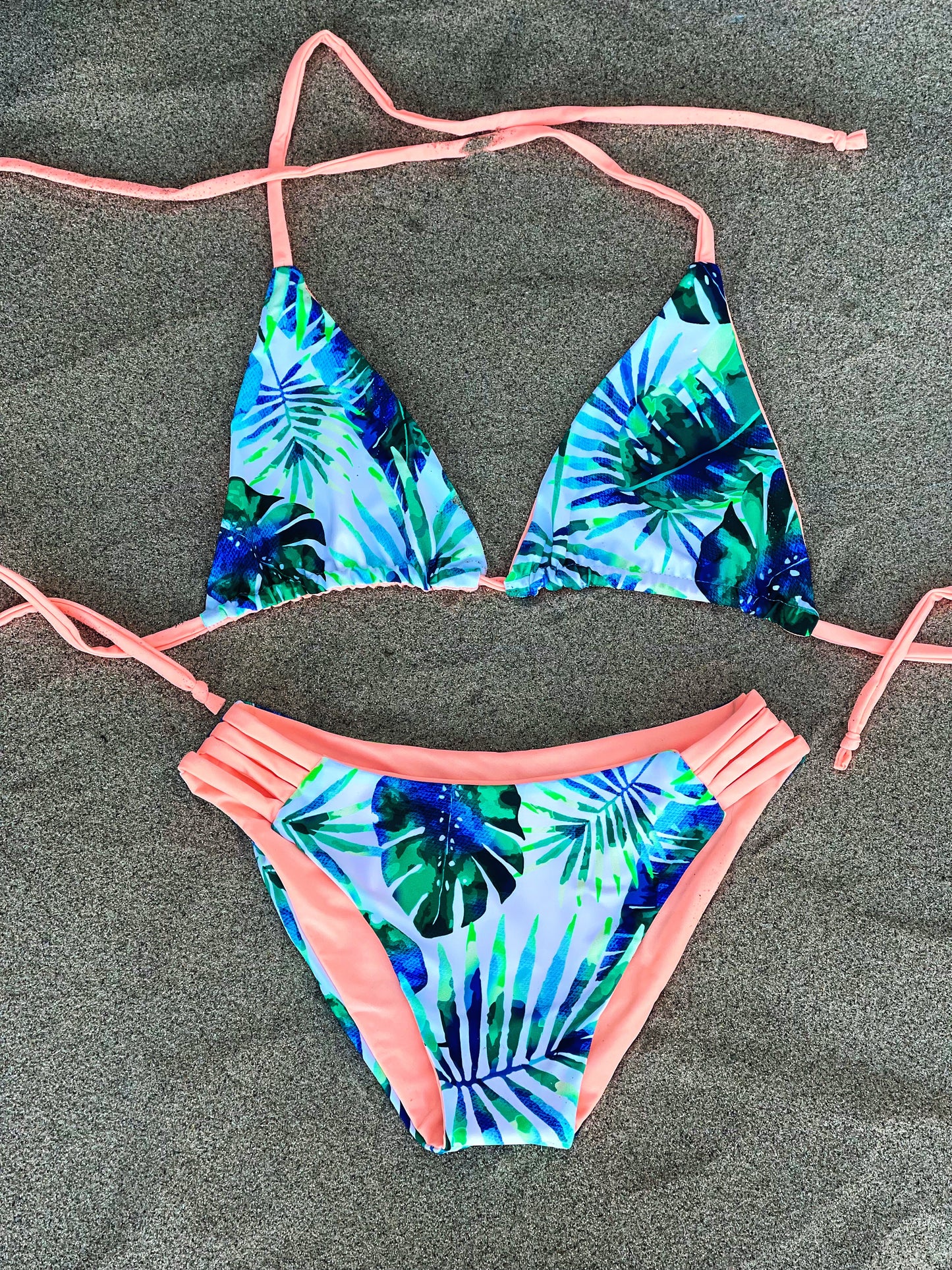 Tropical and Coral Bikini